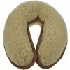 Cestovný béžový vankúš na krk z ovčej vlny Cestovný béžový vankúš na krk z ovčej vlny