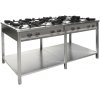 EGAZ Plynový gastronomický sporák 8-horákový, 1700x700x850 mm s policou, 2x3,5+3x5+2x7+1x9 kW | EGAZ, TG-8745.III EGAZ Plynový gastronomický sporák 8-horákový, 1700x700x850 mm s policou, 2x3,5+3x5+2x7+1x9 kW | EGAZ, TG-8745.III