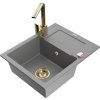 MEXEN/S MEXEN/S - Enzo granitový drez 1-miska s odkvapkávačom vrátane batérie Rita, šedý 6506-71-670300-50 MEXEN/S MEXEN/S - Enzo granitový drez 1-miska s odkvapkávačom vrátane batérie Rita, šedý 6506-71-670300-50