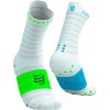 COMPRESSPORT Pro Racing Socks v4.0 Ultralight Run High white norse blue neon green