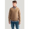 Gant Cotton Pique Halfzip hnedá
