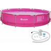tectake 403824 okrúhly bazén s oceľovým rámom a filtračným čerpadlom ø 360 x 76 cm - fuchsiová tectake 403824 okrúhly bazén s oceľovým rámom a filtračným čerpadlom ø 360 x 76 cm - fuchsiová