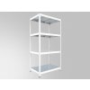 Biedrax Regál 45 x 120 x 180 cm 4 police biely