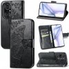 Peňaženkové kožené puzdro BUTTERFLY na Huawei P50 Pro – Čierna Peňaženkové kožené puzdro BUTTERFLY na Huawei P50 Pro – Čierna