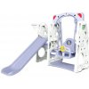 JOKO Detská záhradná, plastová šmýkačka + hojdačka + basketbalový kôš 4v1, biela s modrou JOKO Detská záhradná, plastová šmýkačka + hojdačka + basketbalový kôš 4v1, biela s modrou