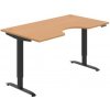 Pracovný stôl Motion Ergo, PO, 2S, 160x70,5-120,5x90 cm, buk/čierna Pracovný stôl Motion Ergo, PO, 2S, 160x70,5-120,5x90 cm, buk/čierna