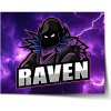 Sablio Plagát FORTNITE RAVEN Fialová búrka - 90x60 cm Sablio Plagát FORTNITE RAVEN Fialová búrka - 90x60 cm