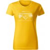 T-ričko Alfa Romeo Giulia 952 dámske tričko Farba trička: Žltá, Farba potlače: Biela, Veľkosť: L T-ričko Alfa Romeo Giulia 952 dámske tričko Farba trička: Žltá, Farba potlače: Biela, Veľkosť: L