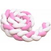 T-TOMI Pletený mantinel 220 cm White + Pink T-TOMI Pletený mantinel 220 cm White + Pink
