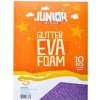 JUNIOR Glitter Eva Foam, dekoračná pena A4 2mm glitter fialová (10ks) JUNIOR Glitter Eva Foam, dekoračná pena A4 2mm glitter fialová (10ks)