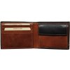 SEGALI Pánska kožená peňaženka 2907114026 čierna - koňak SEGALI Pánska kožená peňaženka 2907114026 čierna - koňak