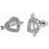 Náušnice číre so Swarovski Elements Srdiečko Krystal Náušnice číre so Swarovski Elements Srdiečko Krystal