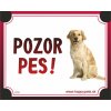 HP product for Happy Pets Tabulka POZOR PES - labrador svetly HP product for Happy Pets Tabulka POZOR PES - labrador svetly