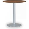 Konferenčný stolík FILIP II, priemer 80 cm, sivá podnož, orech Konferenčný stolík FILIP II, priemer 80 cm, sivá podnož, orech