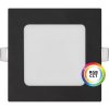 T-LED Čierny vstavaný LED panel hranatý 120 x 120mm 9W 24V RGB+CCT 102342 T-LED Čierny vstavaný LED panel hranatý 120 x 120mm 9W 24V RGB+CCT 102342