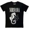 Metal Rock Off Nirvana Seahorse & Logo Mono čierne