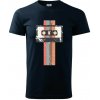 Retro kazeta - pruhy - Klasické pánske tričko vyššej gramáže - XL ( Tmavomodrá (veľmi tmavá - skoro čierna) ) Retro kazeta - pruhy - Klasické pánske tričko vyššej gramáže - XL ( Tmavomodrá (veľmi tmavá - skoro čierna) )