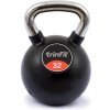 TRINFIT Kettlebell kov / guma s chrom madlem PREMIUM 32 kg