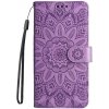 Peňaženkové puzdro Embossing Pattern Slnečnica fialové – Huawei Nova Y61 Peňaženkové puzdro Embossing Pattern Slnečnica fialové – Huawei Nova Y61
