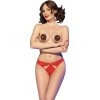 Chilirose cr 4839 christmas set nipple covers panties red