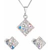 Evolution Group sada s krištálmi Swarovski náušnice retiazka a prívesok ab efekt kosoštvorec 39126.2 Evolution Group sada s krištálmi Swarovski náušnice retiazka a prívesok ab efekt kosoštvorec 39126.2