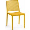 Žltá plastová záhradná stolička Grid – Rojaplast Žltá plastová záhradná stolička Grid – Rojaplast
