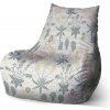 Sablio Sedací vak Bean Sivé kvetiny - 100 x 90 x 45 cm Sablio Sedací vak Bean Sivé kvetiny - 100 x 90 x 45 cm