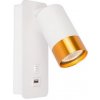 Illumaxx | Nástenné bodové svietidlo s USB nabíjačkou 1xGU10/35W/230V biela/zlatá | OS0023 Illumaxx | Nástenné bodové svietidlo s USB nabíjačkou 1xGU10/35W/230V biela/zlatá | OS0023