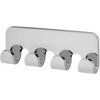 BISK Erga NATURA, 4-háčik na uteráky, chrómová, ERG-04317 BISK Erga NATURA, 4-háčik na uteráky, chrómová, ERG-04317