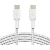 BELKIN kábel opletaný USB-C - USB-C, 1m, biely BELKIN kábel opletaný USB-C - USB-C, 1m, biely