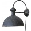 Chic Antique Čierna antik nástenná lampa s patinou Factory - 31*21*18 cm - Chic Antique Chic Antique Čierna antik nástenná lampa s patinou Factory - 31*21*18 cm - Chic Antique