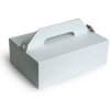 Krabica na zákusky 27x18x8cm s uškom vlnitá lepenka 50ks Krabica na zákusky 27x18x8cm s uškom vlnitá lepenka 50ks