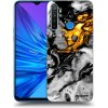 Picasee silikónový prehľadný obal pre Realme 5 - Black Gold 2 Picasee silikónový prehľadný obal pre Realme 5 - Black Gold 2
