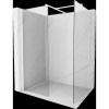 Mexen Kioto sprchová stena Walk-in 130 x 85 cm, transparentná, biela - 800-130-202-20-00-085 Mexen Kioto sprchová stena Walk-in 130 x 85 cm, transparentná, biela - 800-130-202-20-00-085