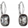 Strieborné náušnice visiace s krištálmi Swarovski čierny obdĺžnik 31278.5 Strieborné náušnice visiace s krištálmi Swarovski čierny obdĺžnik 31278.5