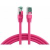 S/FTP (PiMF) Patchkábel LSOH 1m cat.6a, magenta, Cu S/FTP (PiMF) Patchkábel LSOH 1m cat.6a, magenta, Cu