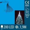 Vianočný led zväzok svietiacich reťazcov - 10 reťazcov po 20ks led - 1,9m - studená biela Vianočný led zväzok svietiacich reťazcov - 10 reťazcov po 20ks led - 1,9m - studená biela