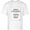 Oversized tričko s potlačou biela Oversized tričko s potlačou biela