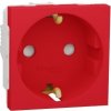 Unica - Zásuvka SCHUKO 2P+E 250V/16A, clonky, skrútková, Červená Unica - Zásuvka SCHUKO 2P+E 250V/16A, clonky, skrútková, Červená