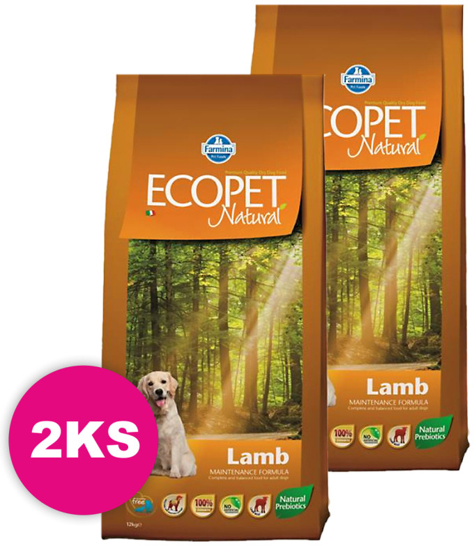 Ecopet Natural Dog Lamb Medium 2 x 14 kg
