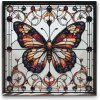 Vymalujsisam.sk Maľovanie podľa čísiel - Motýľ z vitráže Veľkosť: 50x50cm, Rám: Okrúhly rám Vymalujsisam.sk Maľovanie podľa čísiel - Motýľ z vitráže Veľkosť: 50x50cm, Rám: Okrúhly rám