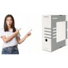 Donau Archivačný box A4 12 cm sivý
