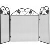 Krbový paraván čierny, kovový, 3-krídlový Krbový paraván čierny, kovový, 3-krídlový