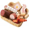 Leaf Toys Charcuterie Basket Tender drevený košík s údeninami so šunkou párkami klobásou a salámou Leaf Toys Charcuterie Basket Tender drevený košík s údeninami so šunkou párkami klobásou a salámou