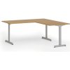 Kancelársky stôl PRIMO BETA L, 180x180 cm, sivá podnož, buk Kancelársky stôl PRIMO BETA L, 180x180 cm, sivá podnož, buk