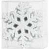 MagicHome Ozdoba 12 ks snehová vločka biela na vianočný stromček 10 cm