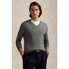 Vlnený sveter Polo Ralph Lauren RWS-Longsleeve šedá farba, ľahké, 710946142 Vlnený sveter Polo Ralph Lauren RWS-Longsleeve šedá farba, ľahké, 710946142