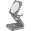 AppleMix Magnetická bezdrôtová nabíjačka CUBENEST 3v1 S312 Fold Pro - sivá AppleMix Magnetická bezdrôtová nabíjačka CUBENEST 3v1 S312 Fold Pro - sivá