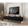 TV STOLÍK ELEGANTE 2 ČIERNY MATNÝ + ZLATÉ NOŽIČKY 175 cm TV STOLÍK ELEGANTE 2 ČIERNY MATNÝ + ZLATÉ NOŽIČKY 175 cm