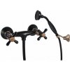 Sprchová batéria RAV Slezák MORAVA so sprchovacím setom 150 mm čierna / stará mosadz MK180.5/2CMATSM Sprchová batéria RAV Slezák MORAVA so sprchovacím setom 150 mm čierna / stará mosadz MK180.5/2CMATSM